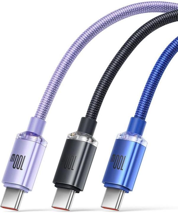 Image du produit Baseus Crystal Shine Series Fast Charging Data Cable USB to Type-C 100W 2m Blue (2 m, USB 2.0)