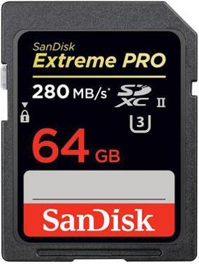 SanDisk Extreme Pro SDXC UHS-II (64 GB, SDXC, U3, UHS-II)