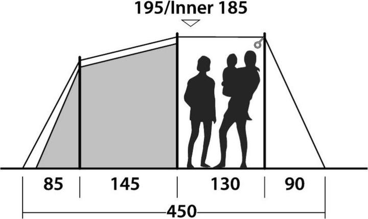 Image du produit Outwell Dash 4 (Tente tunnel, 9.80 kg, 4 personnes)