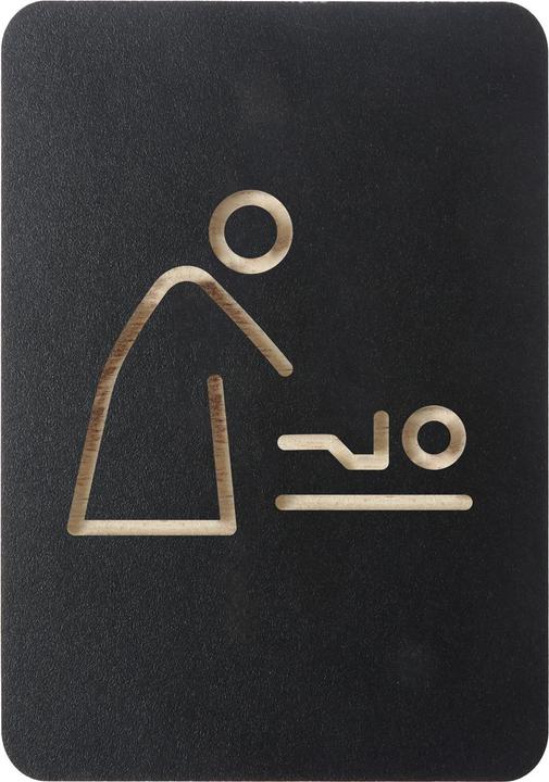 Actual product image Europel Baby changing room" pictogram, black