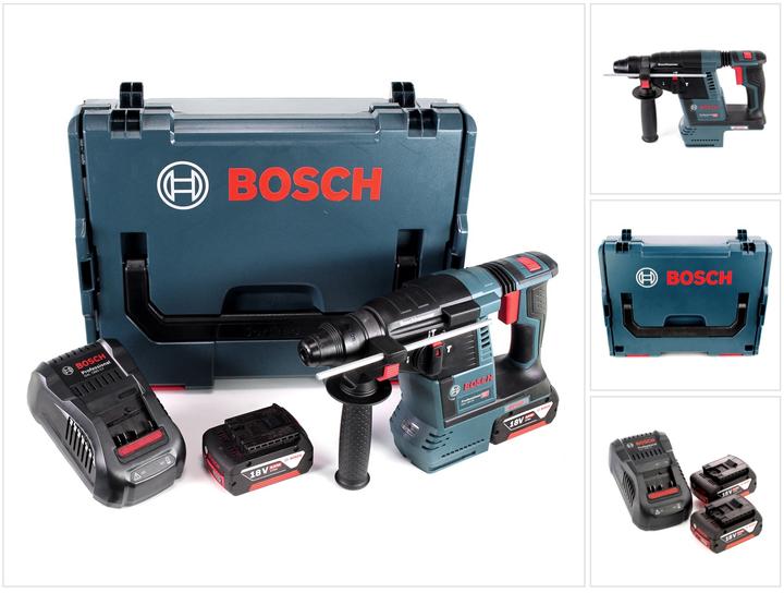 Produktbild Bosch Professional Bosch GBH 18V-26 Akku Bohrhammer 18V 2,6J brushless SDS-Plus + 2x Akku 5,0Ah + Ladegerät + L-Boxx (Akkubetrieb)