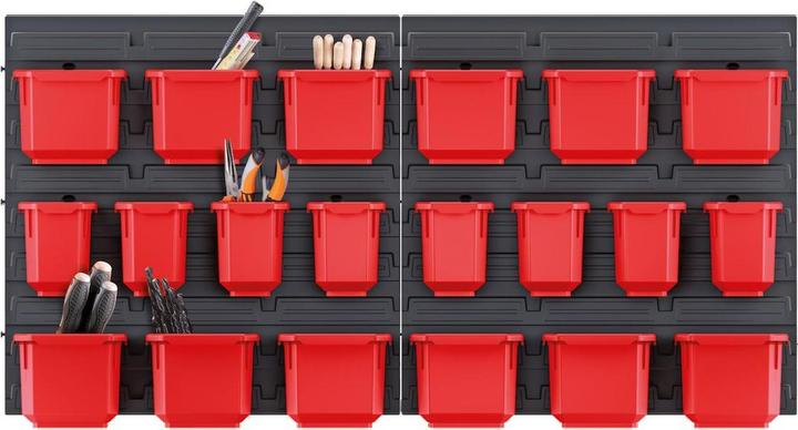Produktbild Kistenberg Hängewand mit 20 Werkzeugkästen ORDERLINE 800x165x400