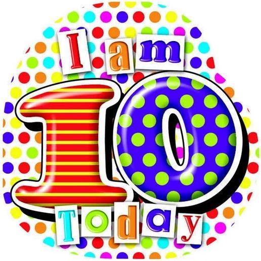 Simon Elvin Geformt PartyButton I Am 10 Today