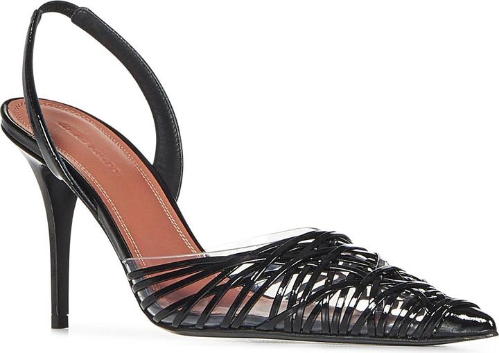 Amina Muaddi With Heel Black (38)