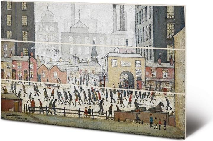Actual product image L.S. Lowry Coming out of the mill 1930 Woodcut