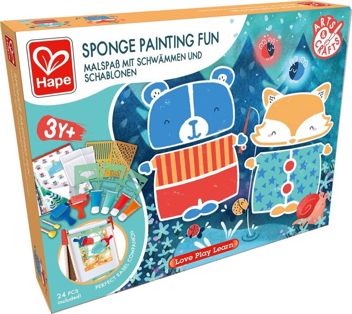 Actual product image Hape Painting fun with paint rollers and stencils