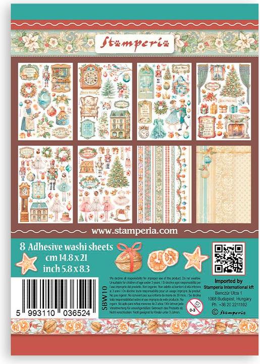 Image du produit Stamperia Washi Pad "The Nutcracker", 8 feuilles, A5