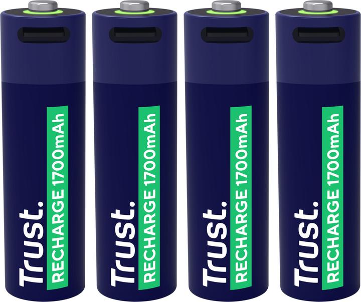 Trust Batterie Ricaricabili USB-C 4p (4 pz., AA, 1700 mAh)