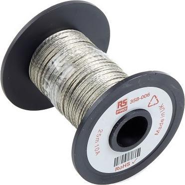 Actual product image Rs Pro Braided Wire 10 A, 1.9 x 0.6 mm, 25m BS4109 (25 m)
