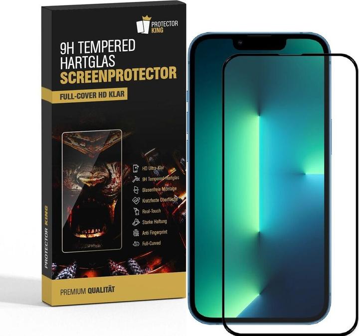 Actual product image Protectorking 3x real tempered 9H armoured glass 3D CLEAR (3 Piece, Apple iPhone 13 Pro)