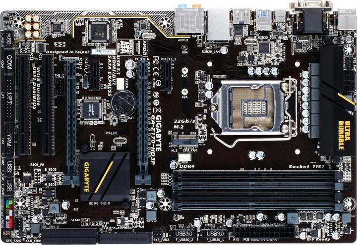 Produktbild Gigabyte Ga-Z170-Hd3p, Atx, Lga1151 (LGA 1151, Intel Z170 Express, ATX)