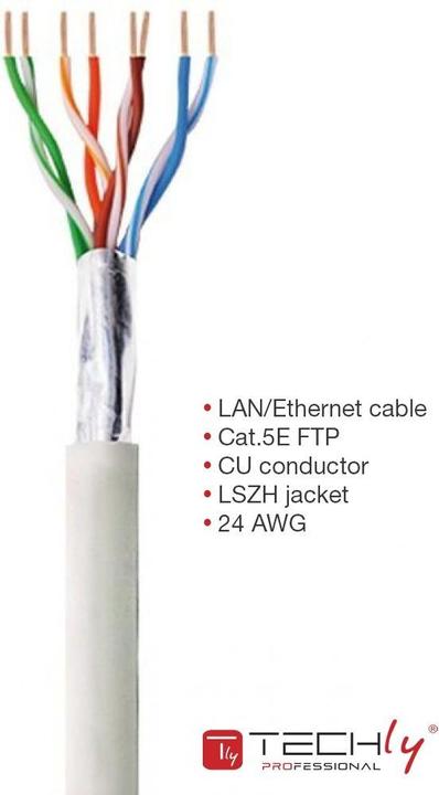 Produktbild Techly ITP-C5F-305-RIS Netzwerkkabel Grau 305 m Cat5e F/UTP (FTP) (F/UTP, CAT5e, 305 m)