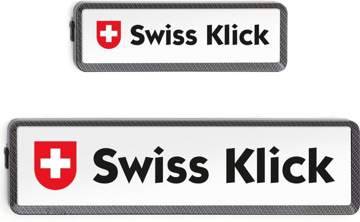 Swissklick Swiss Klick licence plate holder set long format carbon look (Front + rear, Long format)