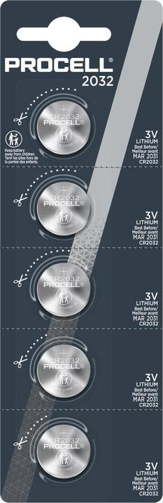 Immagine prodotto Duracell Batteria Procell (5 pz., CR2032, 245 mAh)