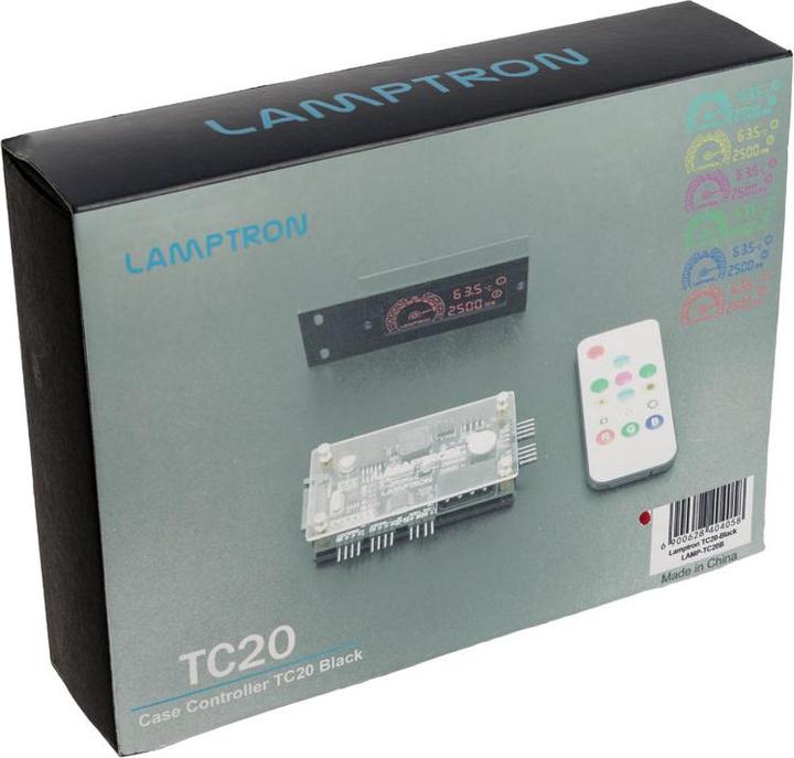 Image du produit Lamptron TC20 PCI ventilateur RGB et contrôleur LED - noir (1 Ventilateur)