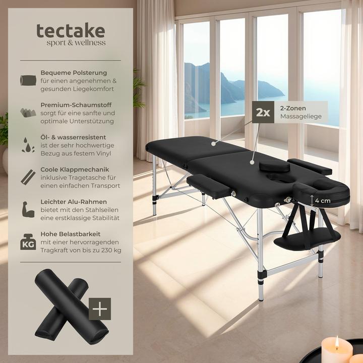 Image du produit tectake Table de massage 2 zones