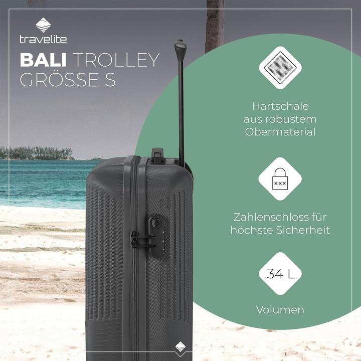 Produktbild Travelite Trolley + Koffer Bali 4w Trolley S (34 l, Handgepäck (bis 50l))