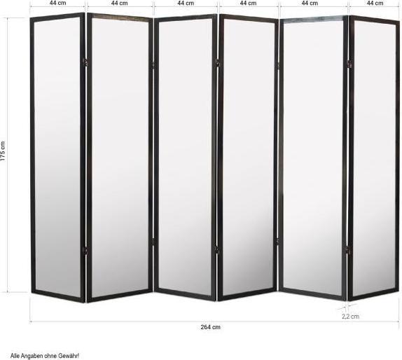 Actual product image Homestyle4u 6pcs Paravent Room Divider Bamboo Pattern Black