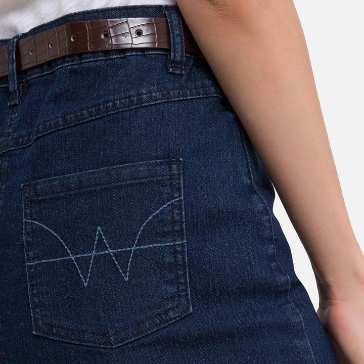 Actual product image Anne Weyburn Stretch denim denim skirt (34)