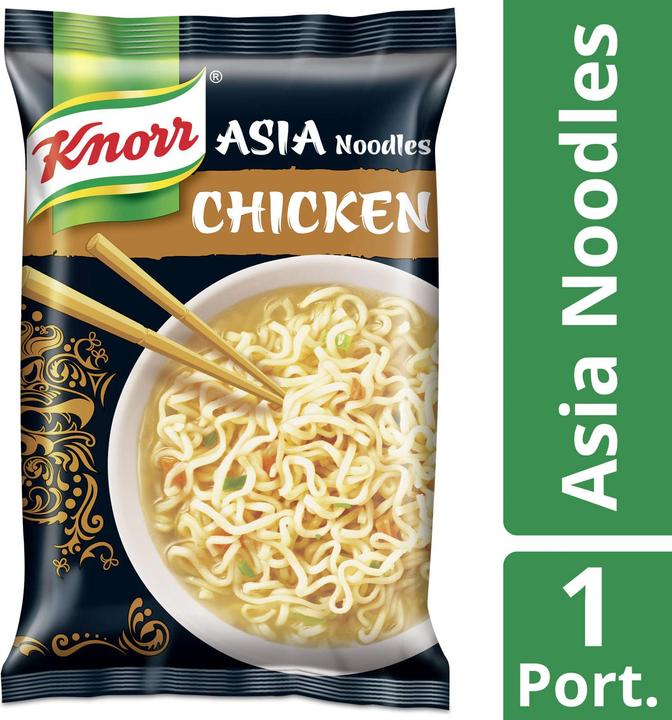 Knorr Asia Noodles Chicken sachet, Nouilles asiatiques au poulet & aux légumes, prêtes en 3 minutes (70 g)