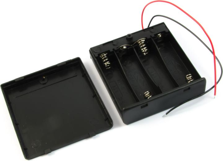 Produktbild Purecrea Batteriefach / Batteriehalter 4xAA mit Anschlusskabel und Schalter