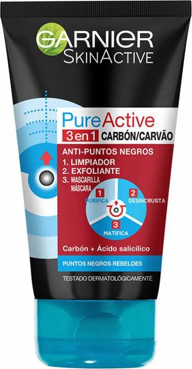 Actual product image Garnier PURE ACTIVE 3 en 1 carbón intensive gel puntos negros 150 ml (Gel, 150 ml)