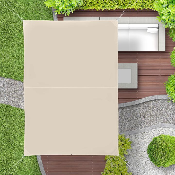Actual product image Relaxdays Beige Rectangular Awning (400 x 200 x 0.5 cm)