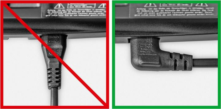 Immagine prodotto Goobay Cavo di connessione Euro angolato alle due estremità, 1 m, bianco (1 m)
