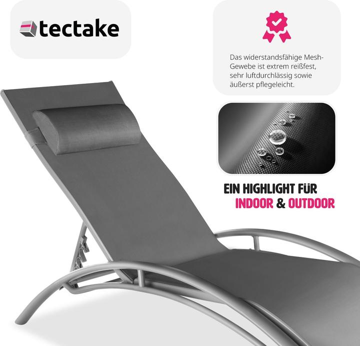 Image du produit tectake 2x Bains de soleil (158 cm)