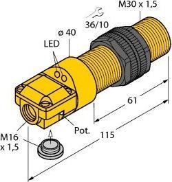 Immagine prodotto Turck TURC BC10-P30SR-VP4X2/3GD Sensore capacitivo Dichiarazione di conformità ATEX 3146M