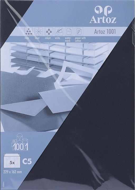 Artoz 1001 Kuverts schwarz (C5, 5 x)