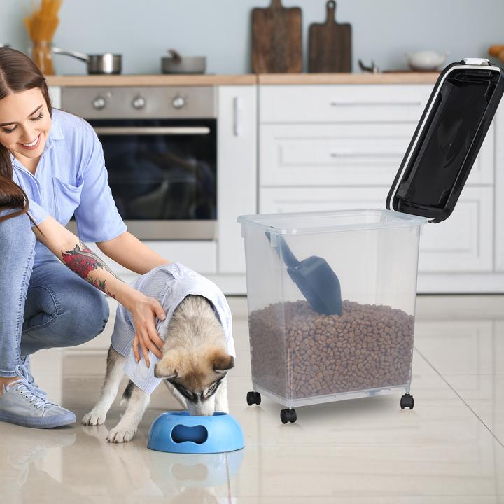 Actual product image Relaxdays 2x dog food storage box