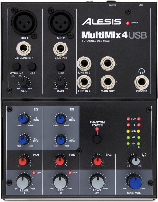 Image du produit Alesis MultiMix 4 USB (Studio et mixeur live)