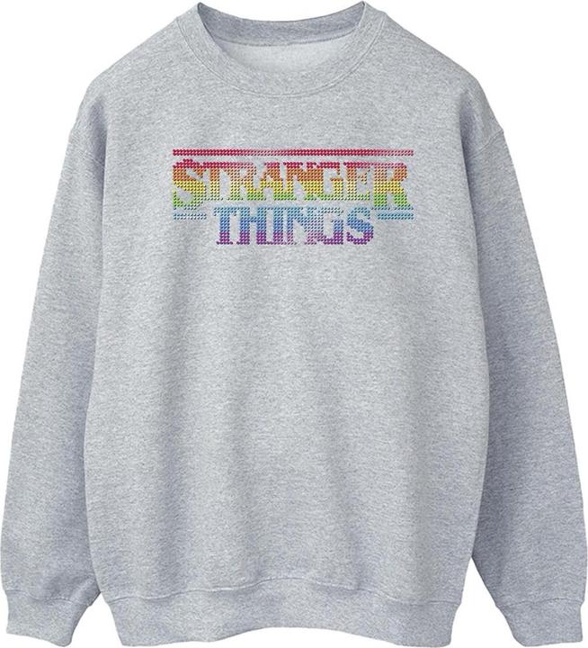 Actual product image Netflix Mens Stranger Things Rainbow Dot Logo Sweatshirt (S)