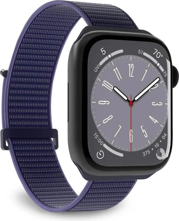 Immagine prodotto Puro Nylon Sport - Pasek per Apple Watch 42/44/45/49 mm (Granatowy) (45 mm, 44 mm, 42 mm, 49 mm, Metallo, Nylon)