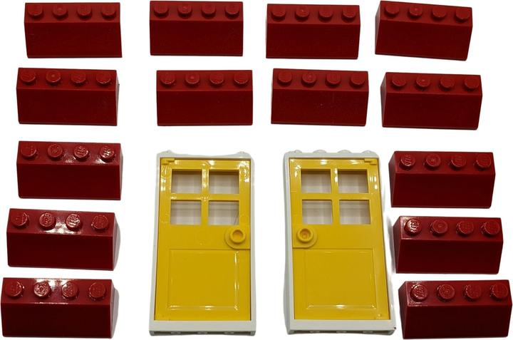 Produktbild LEGO Dachsteine und Türen - gelb - 16 Teile - neu (LEGO Zubehör)