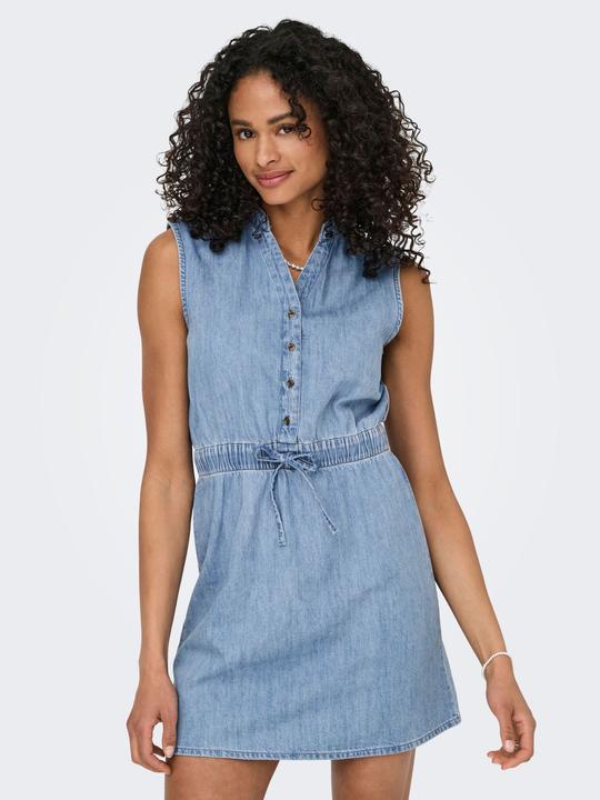 Produktbild Only Normal geschnitten V-Ausschnitt Midikleid Jeanskleid (L)