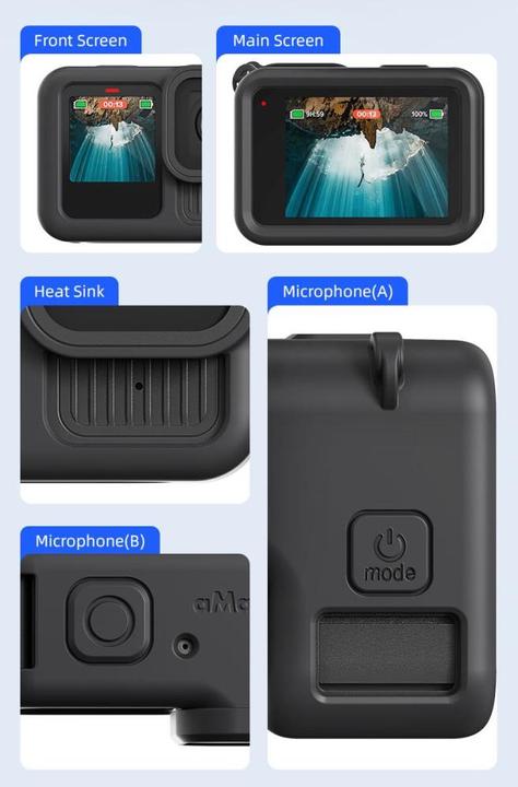 Immagine prodotto aMagisn Coperchio protettivo in silicone con protezione della lente (GoPro Hero 13)