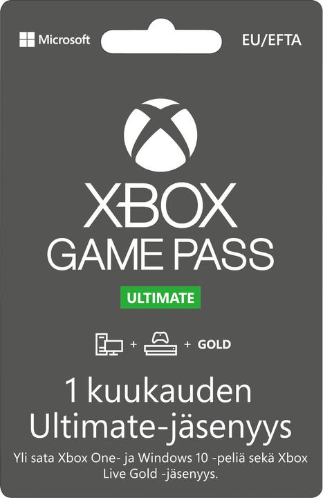 Actual product image Microsoft Xbox Game Pass Ultimate 1 kk -jäƒÂsenyys, aktivointikortti