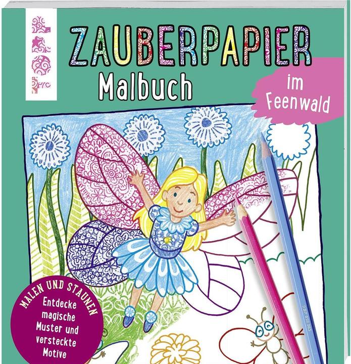 Magic paper coloring book in fairy forest