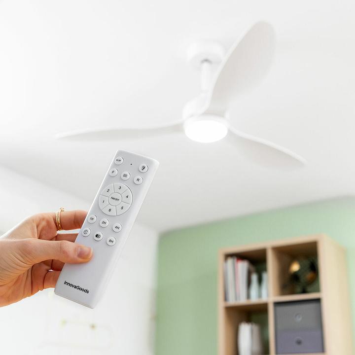 Produktbild InnovaGoods Deckenventilator mit LED-Licht und 3 -Flügeln Flaled 36 W 52" Ø132 cm (48 dB)