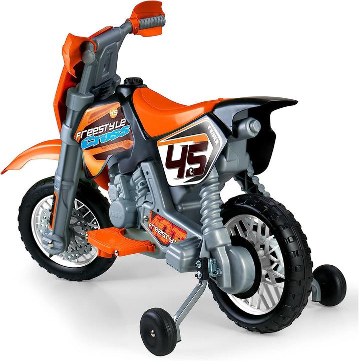 Produktbild Feber Orangefarbenes 6-V-Batterie-Cross-Motorrad für Kinder