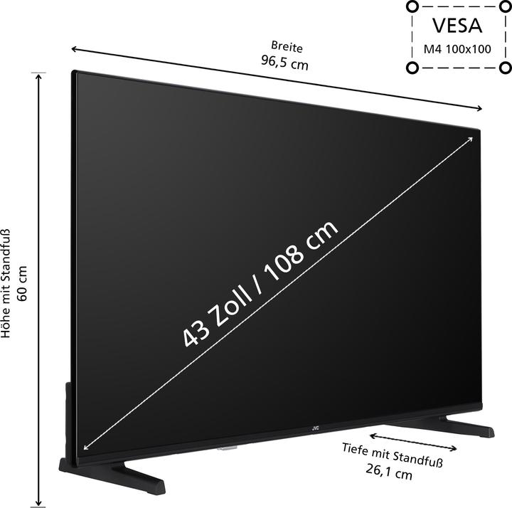 Actual product image JVC LT-43VU3455 LED-TV UHD SMART TIVO (43", LED, 4K, 2024)