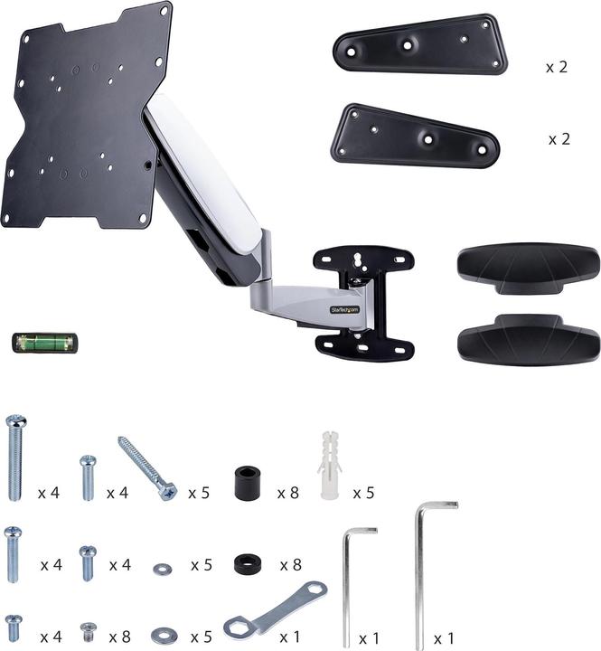 Actual product image StarTech COM Height Adjustable TV Wall Mount VESA Bracket for 58.42cm 23inch-139.7cm 55inch TVs (Wall, 55", 30 kg)
