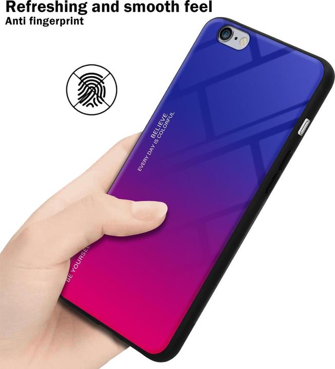 Produktbild Cadorabo TPU 2 Farben Glas Cover (Apple iPhone 6 Plus)