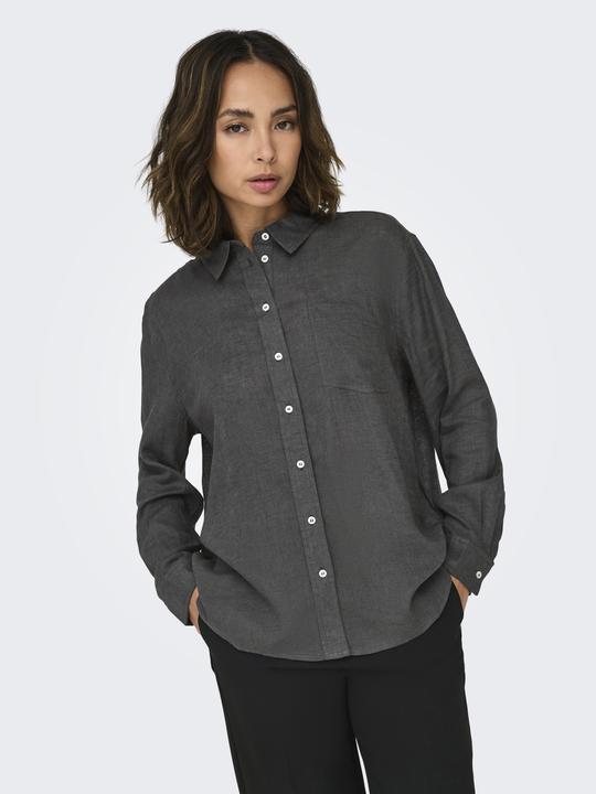 Actual product image Only Single-coloured linen mix shirt Shirt (M)