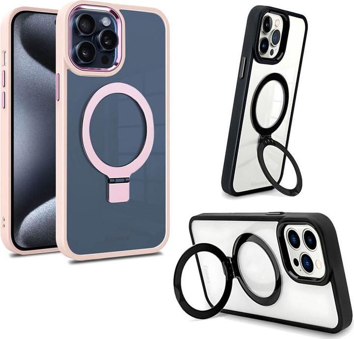 Produktbild Fongex iPhone 15 Pro - Fonex Kickstand Hülle mit Magnet rosa (Apple iPhone 15 Pro)