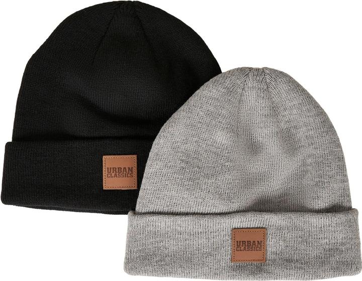 Urban Classics Logopatch Beanie Kids 2-Pack