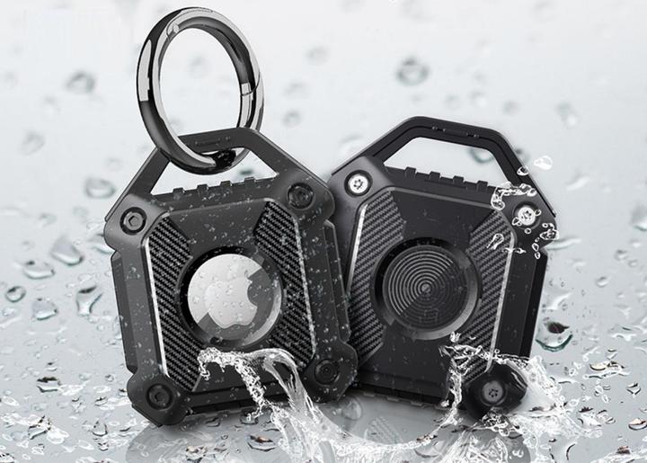 Actual product image Screenguard Apple Airtag Rugged Armor Case Cover with Pendant