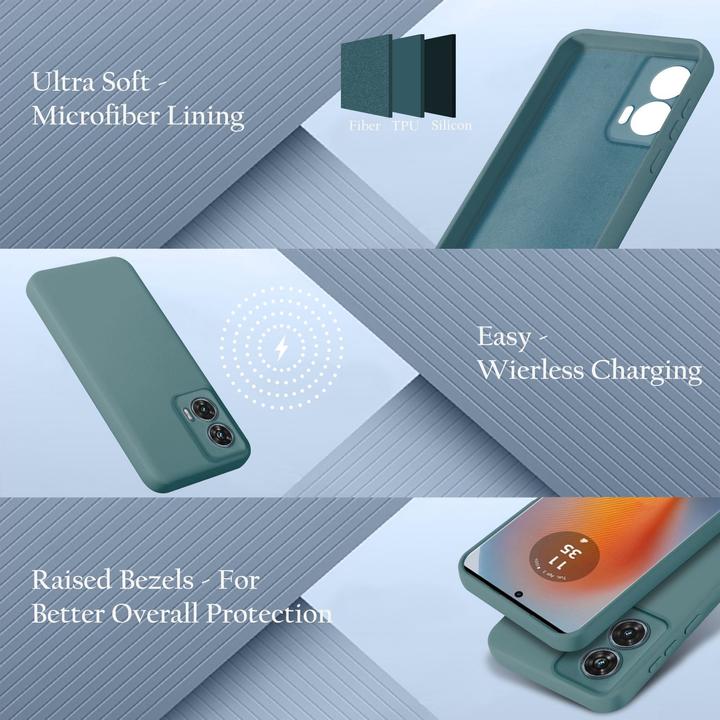 Actual product image Cadorabo Case for Motorola Moto Edge 50 Fusion TPU Liquid Silicone Cover (Motorola Edge 50)